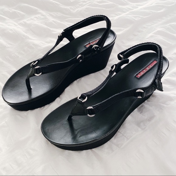 Prada Shoes - Prada Sport Platform Velcro Sandals